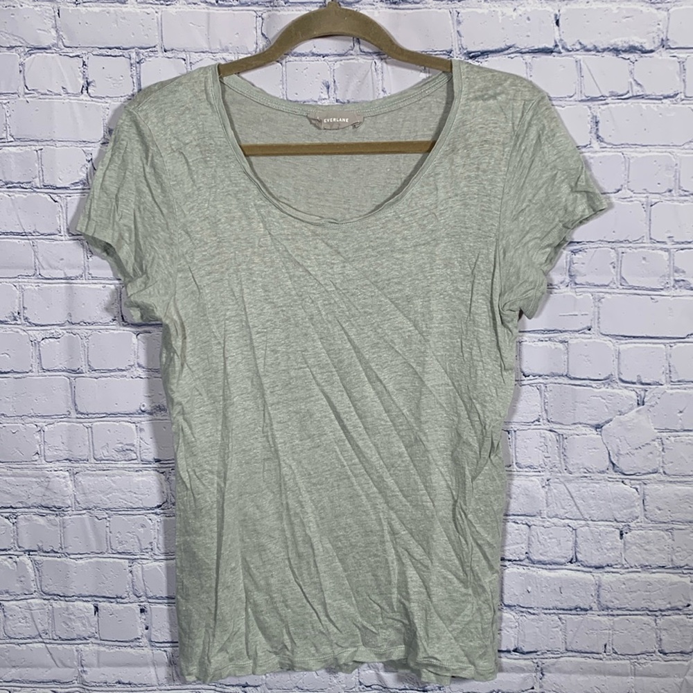 Everlane Women’s Short Sleeve Linen Top in Sea Foam Green Size L
